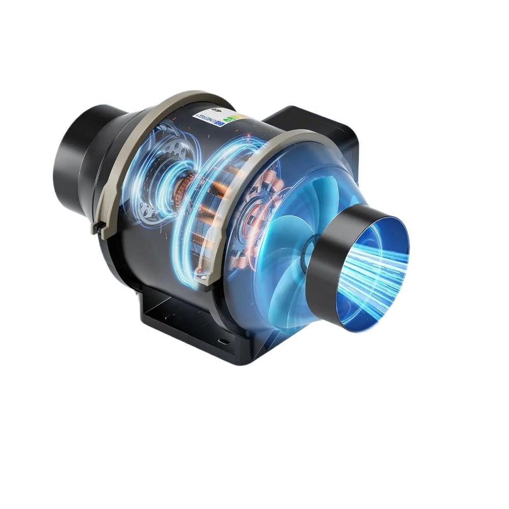 Carbon Filter Inline - 4 inch EC inline kanaalventilatorset CM-DF-100