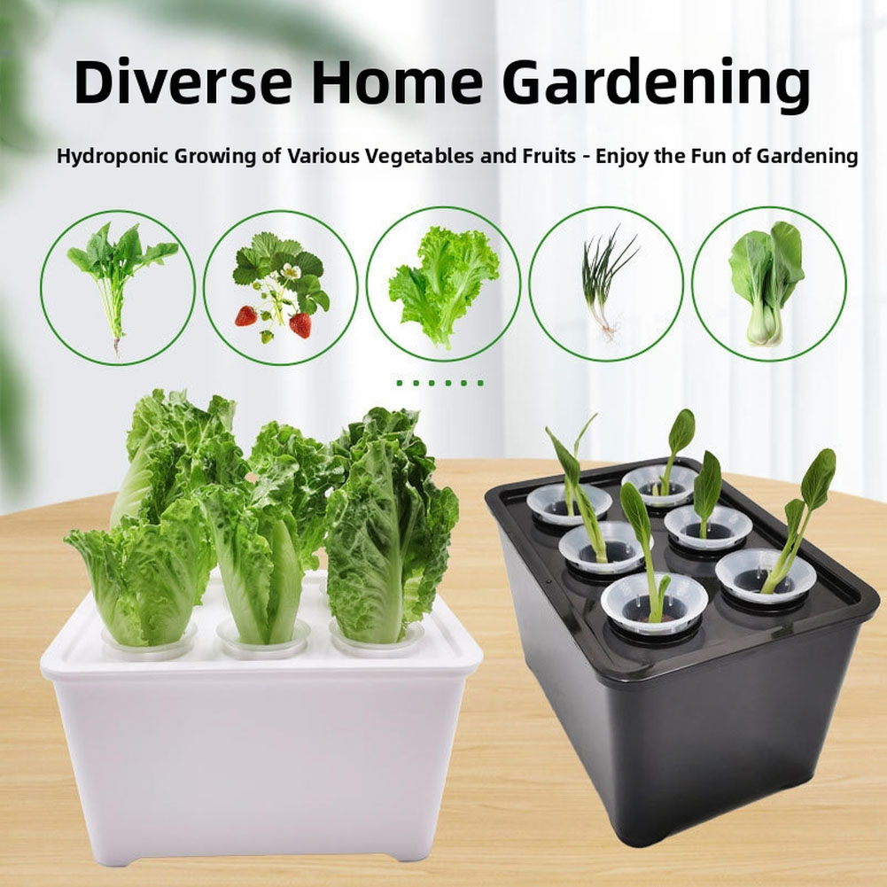 Urban Farming Usa - Wit-zwarte plantengroeibakset van weerbestendig plastic met