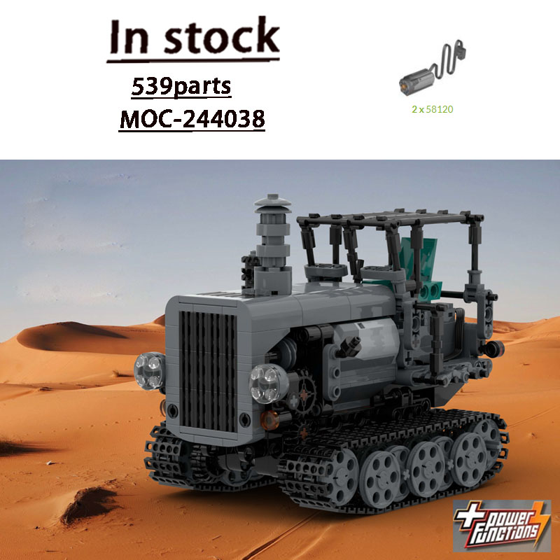 Urban Farming Usa - MOC-244038 Stedelijke Retro Landbouwtractor Bouwsteenmodel 539
